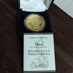 1854-S Gold Double Eagle Tribute Proof